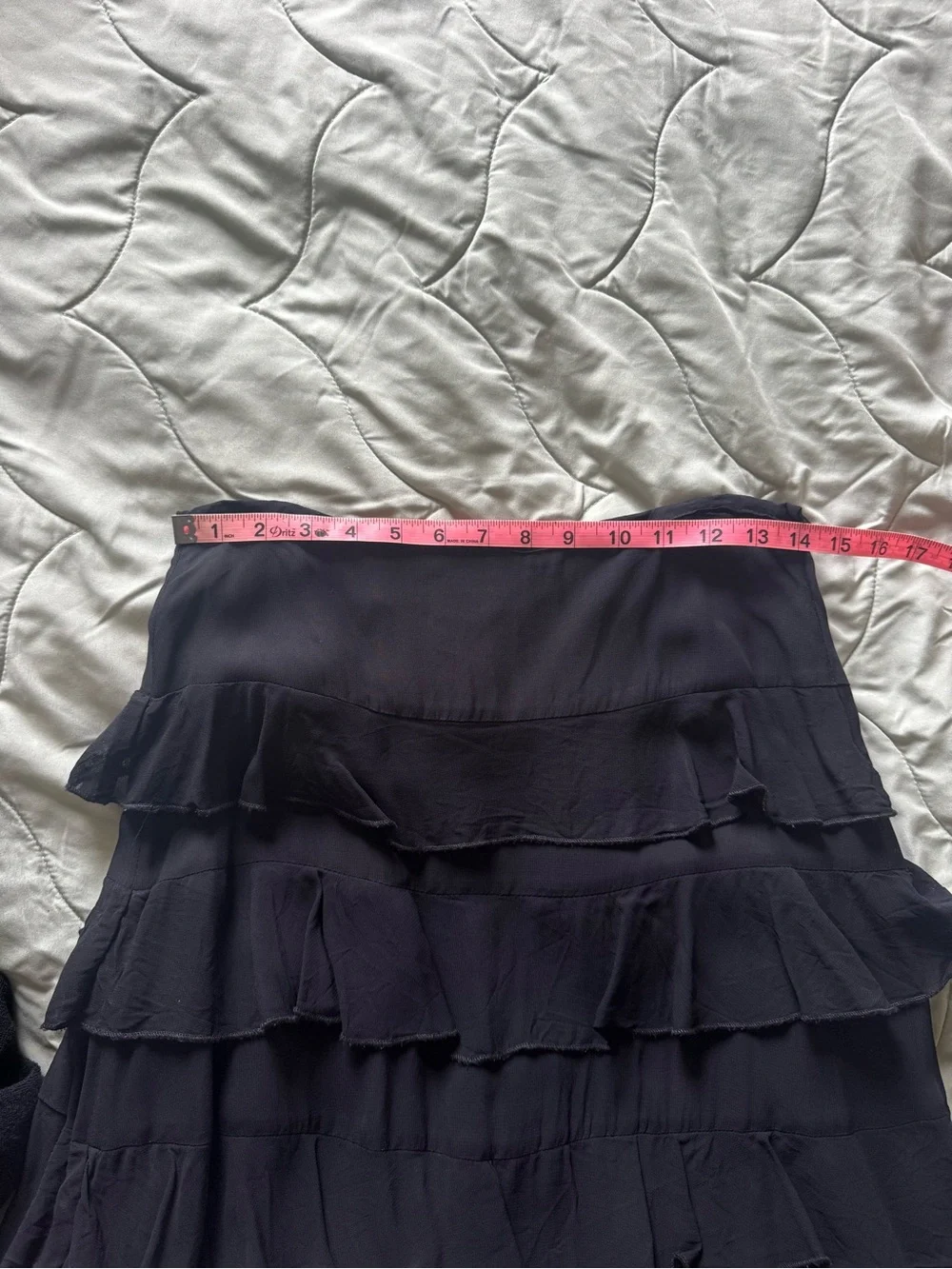 Marikka Nakk Women's Black Tiered Ruffle Maxi Skirt - Picture 7 of 8